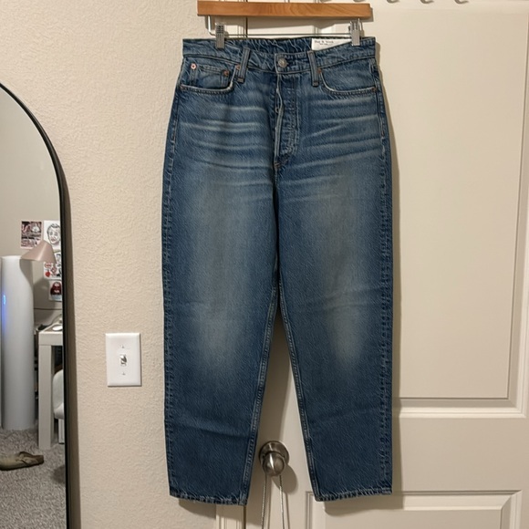 Rag & Bone Alissa Straight - Gypsum High-Rise Rigid Jean - Picture 7 of 12